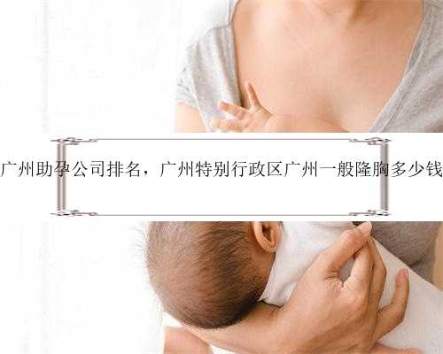 广州助孕公司排名，广州特别行政区广州一般隆胸多少钱